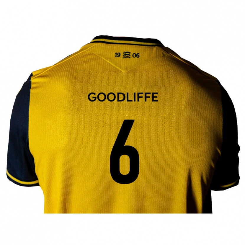 Danxen Donna Maglia Ben Goodliffe #6 Giallo Nero Kit Gara Away 2025/26 Maglietta