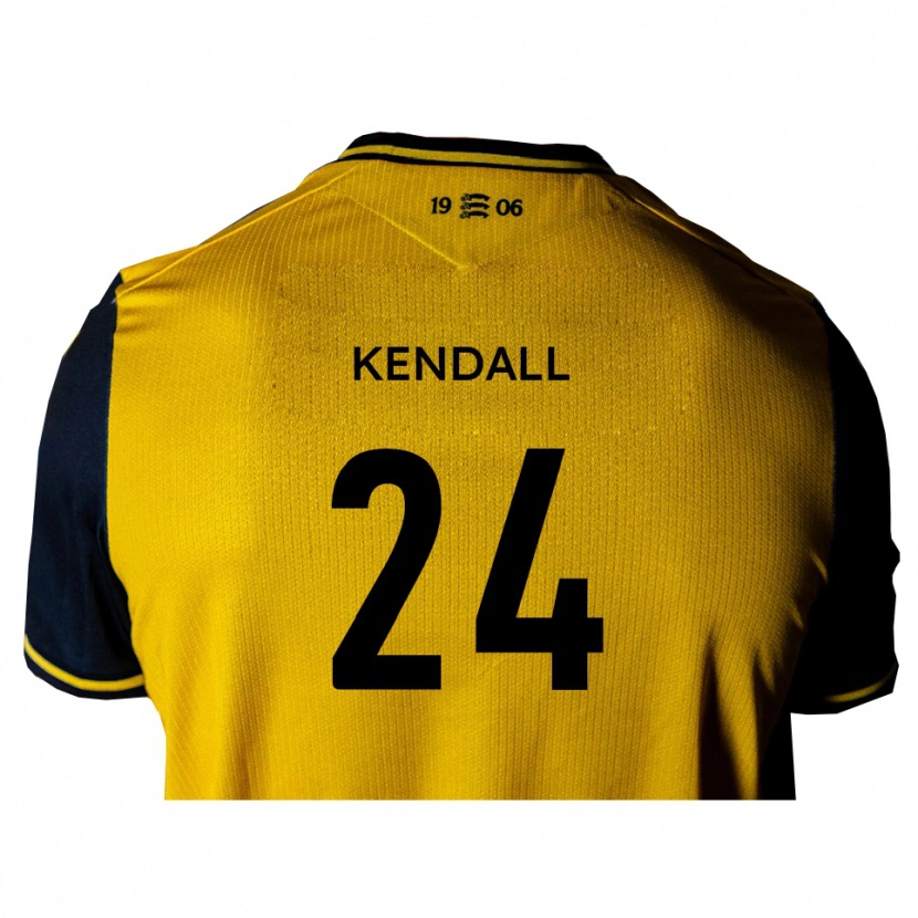 Danxen Donna Maglia Charley Kendall #24 Giallo Nero Kit Gara Away 2025/26 Maglietta