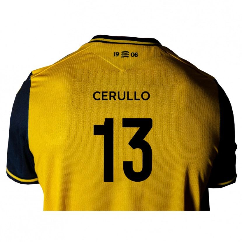 Danxen Donna Maglia Luke Cerullo #13 Giallo Nero Kit Gara Away 2025/26 Maglietta