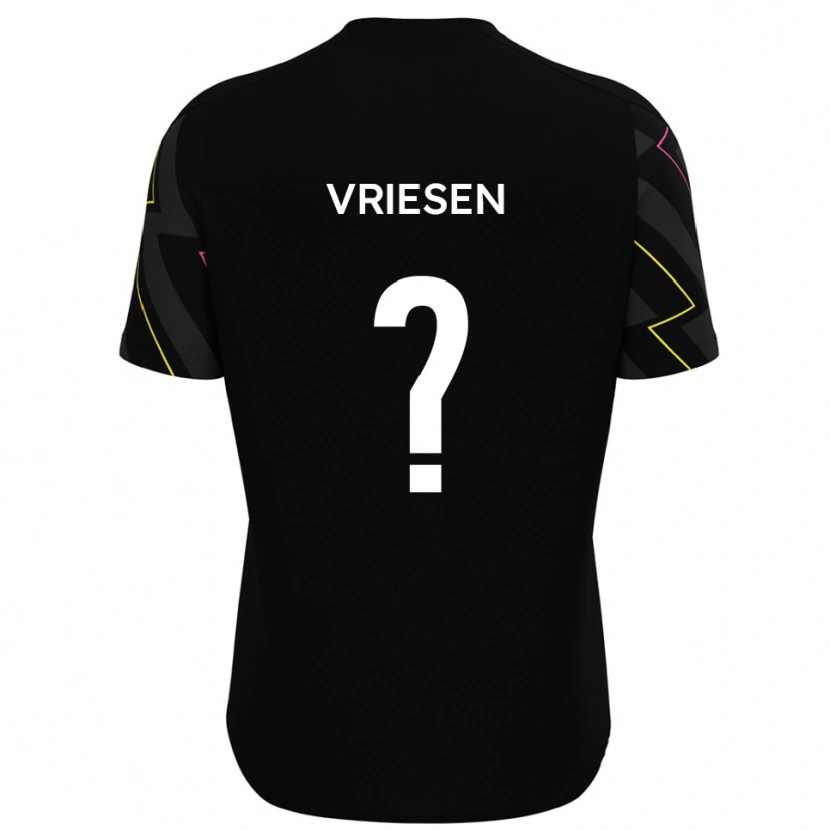 Danxen Donna Maglia Fabian Vriesen #0 Nero Grigio Kit Gara Away 2025/26 Maglietta