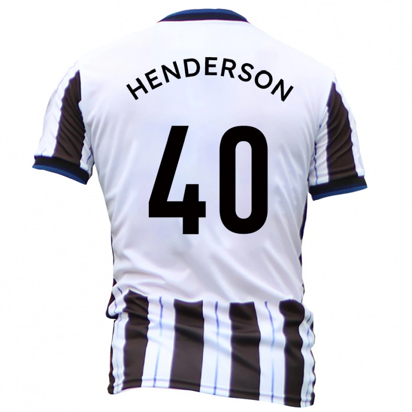 Danxen Donna Maglia Ian Henderson #40 Bianco Nero Kit Gara Away 2025/26 Maglietta