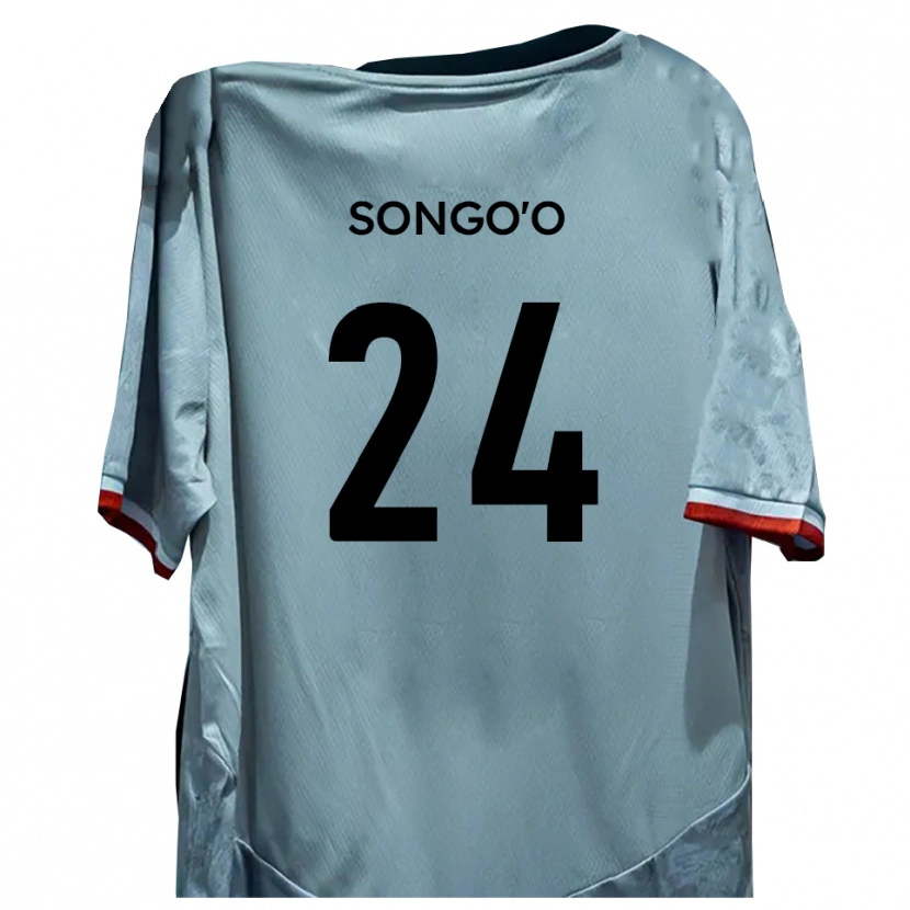 Danxen Donna Maglia Yann Songo'o #24 Bianco Nero Kit Gara Away 2025/26 Maglietta