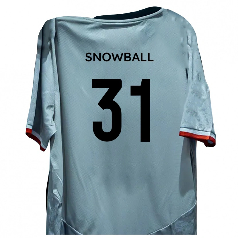 Danxen Donna Maglia Nathan Snowball #31 Bianco Nero Kit Gara Away 2025/26 Maglietta