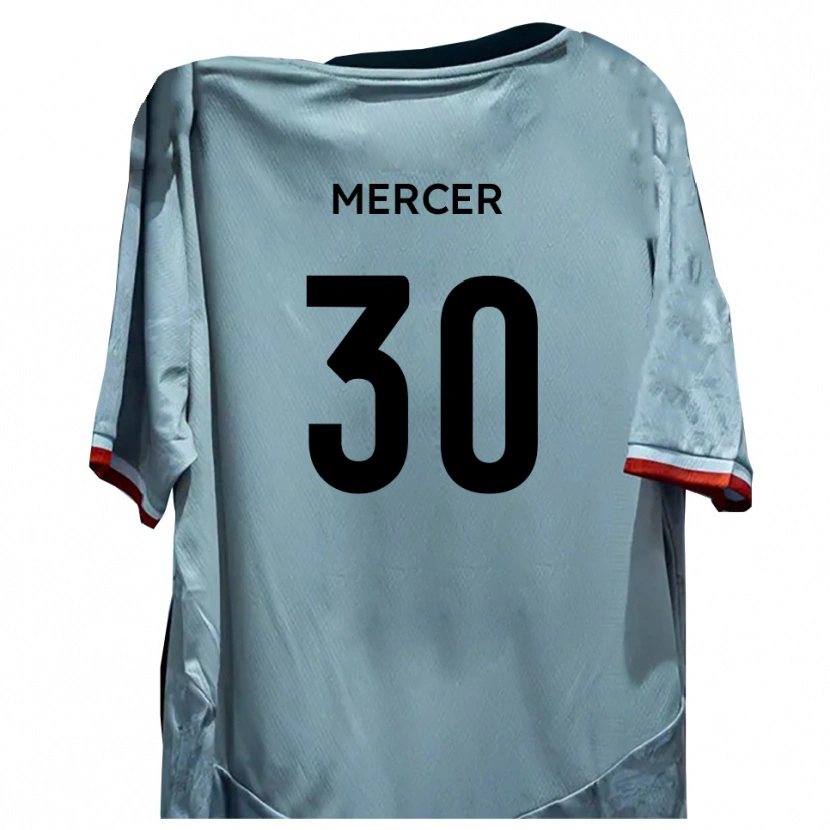 Danxen Donna Maglia Nathan Mercer #30 Bianco Nero Kit Gara Away 2025/26 Maglietta