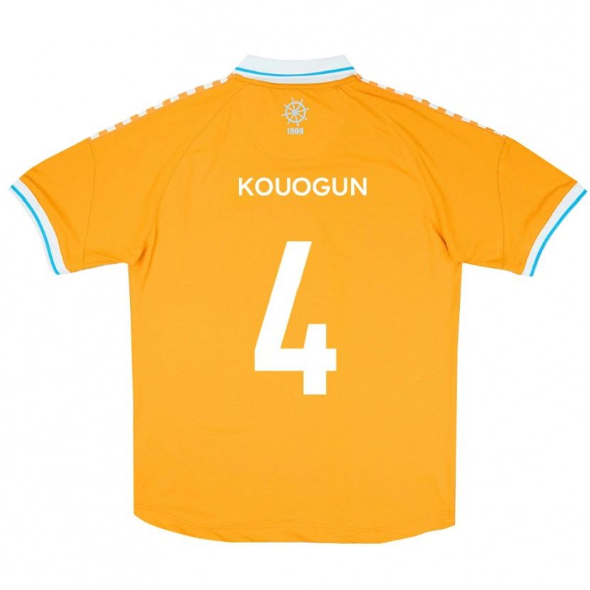 Danxen Donna Maglia Maxim Kouogun #4 Giallo Blu Kit Gara Away 2025/26 Maglietta