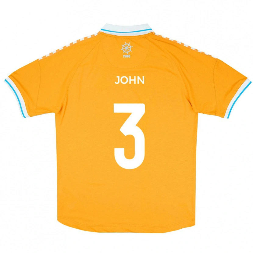 Danxen Donna Maglia Cameron John #3 Giallo Blu Kit Gara Away 2025/26 Maglietta