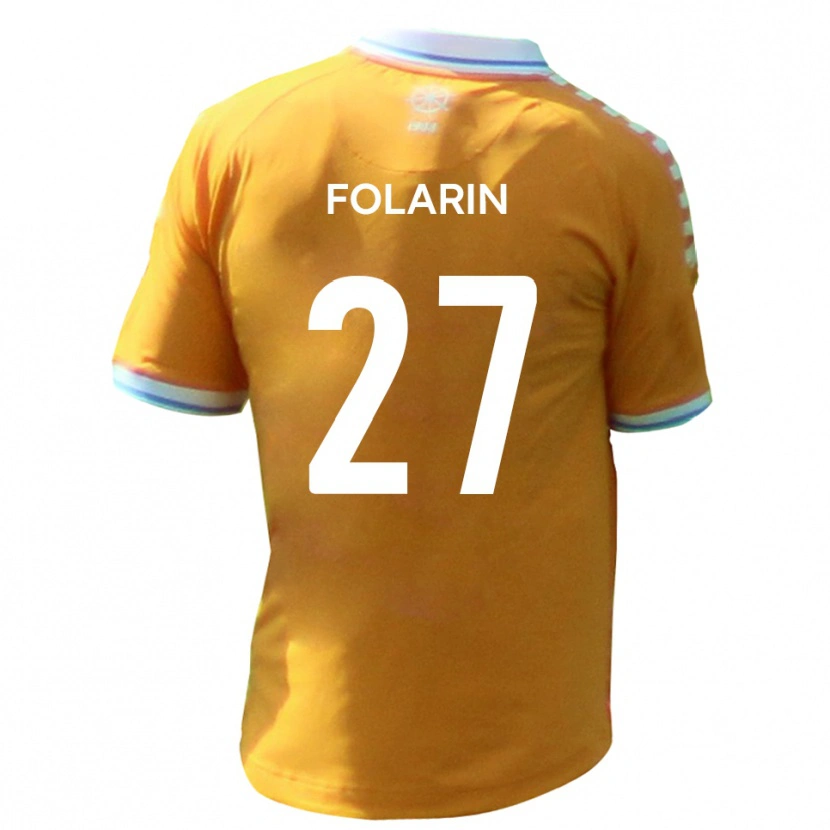 Danxen Donna Maglia Sam Folarin #27 Giallo Blu Kit Gara Away 2025/26 Maglietta