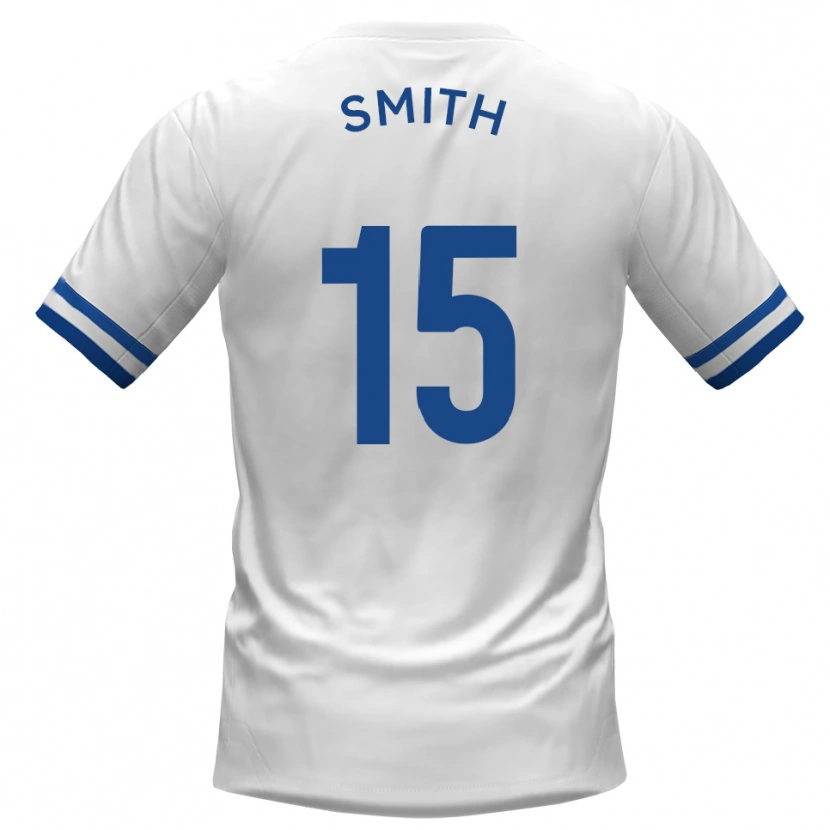 Danxen Donna Maglia Will Smith #15 Bianco Blu Kit Gara Away 2025/26 Maglietta
