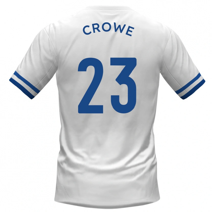 Danxen Donna Maglia Dylan Crowe #23 Bianco Blu Kit Gara Away 2025/26 Maglietta