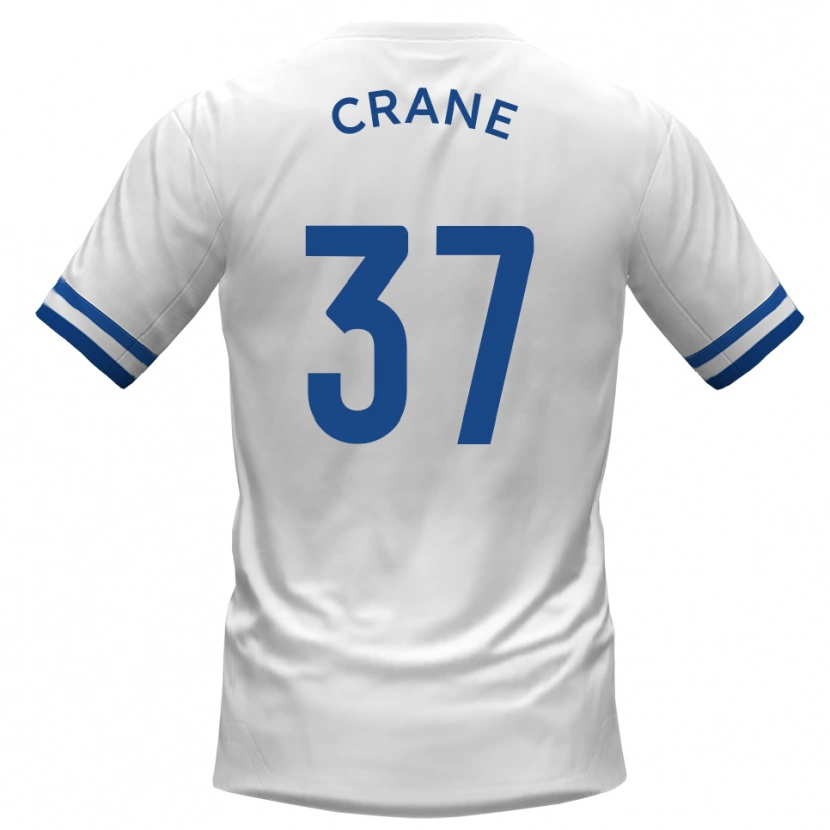 Danxen Donna Maglia Nick Crane #37 Bianco Blu Kit Gara Away 2025/26 Maglietta