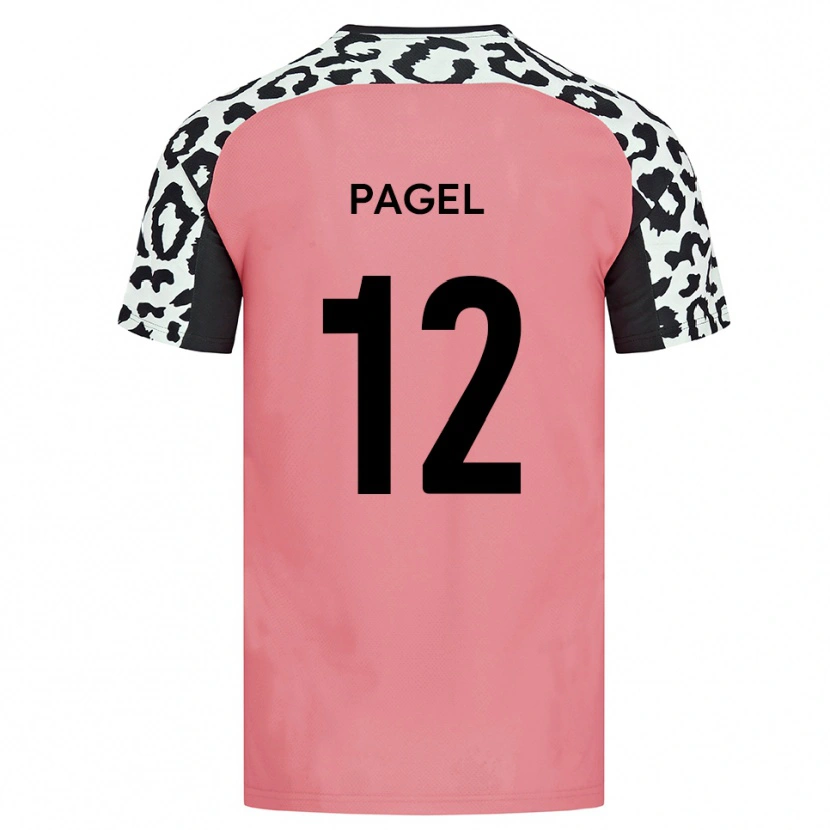 Danxen Donna Maglia Fiachra Pagel #12 Rosa Nero Kit Gara Away 2025/26 Maglietta