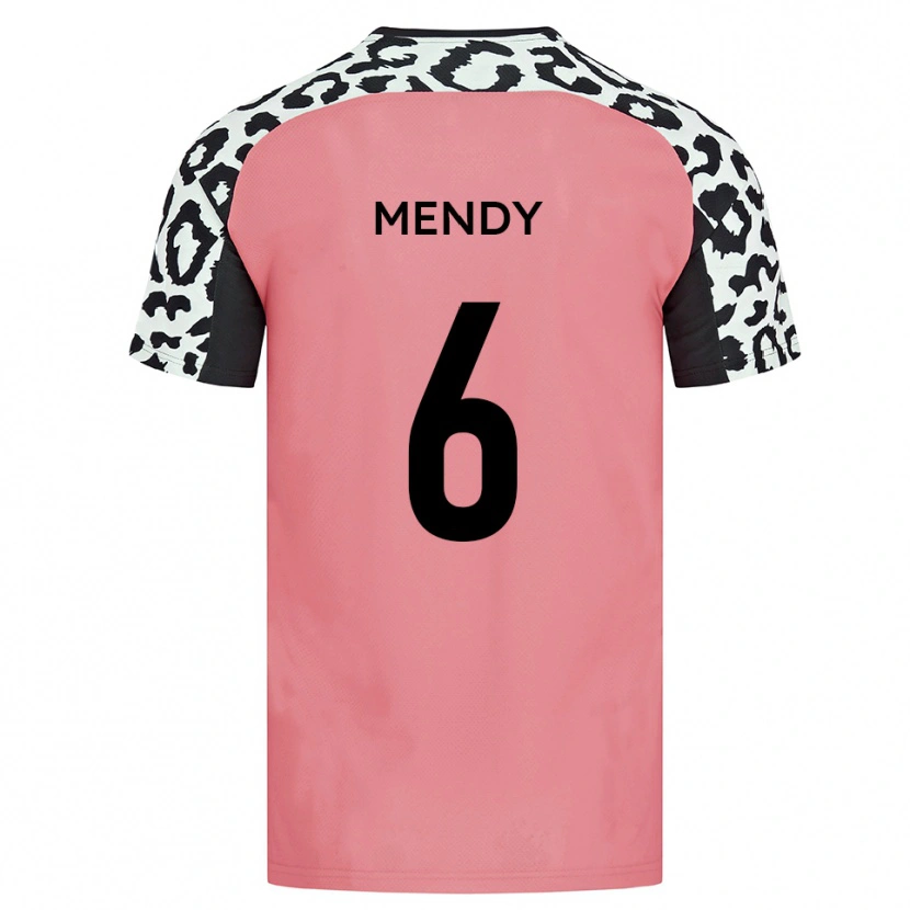 Danxen Donna Maglia Laurent Mendy #6 Rosa Nero Kit Gara Away 2025/26 Maglietta