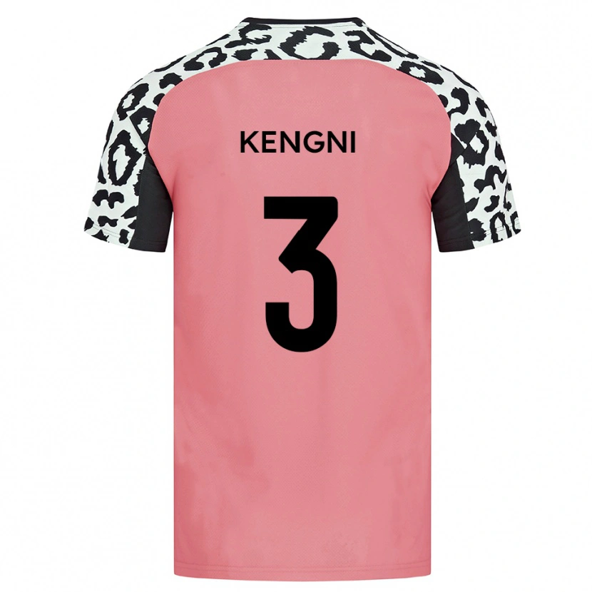 Danxen Donna Maglia Neil Kengni #3 Rosa Nero Kit Gara Away 2025/26 Maglietta