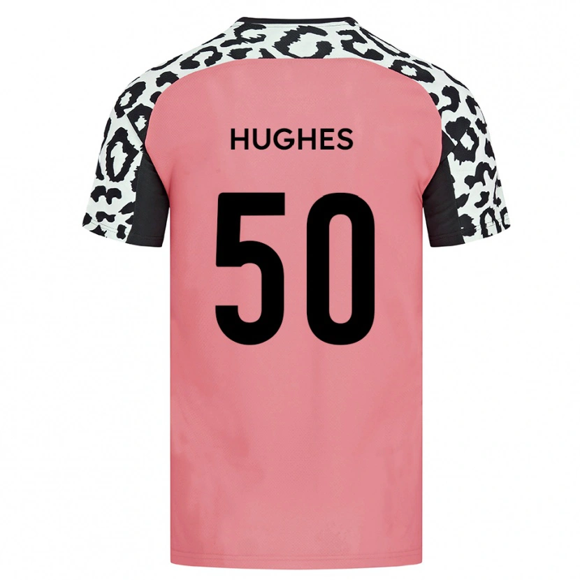 Danxen Donna Maglia Isaac Hughes #50 Rosa Nero Kit Gara Away 2025/26 Maglietta