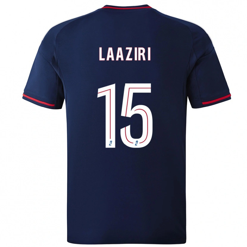 Danxen Donna Maglia Achraf Laâziri #15 Blu Marino Rosso Kit Gara Away 2025/26 Maglietta