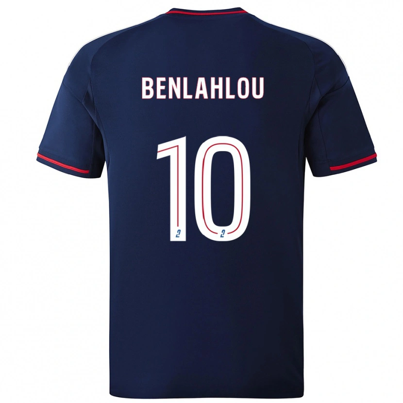 Danxen Donna Maglia Daryll Benlahlou #10 Blu Marino Rosso Kit Gara Away 2025/26 Maglietta