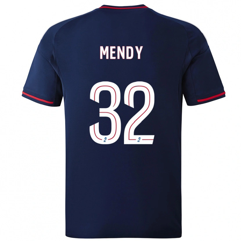 Danxen Donna Maglia Maeline Mendy #32 Blu Marino Rosso Kit Gara Away 2025/26 Maglietta