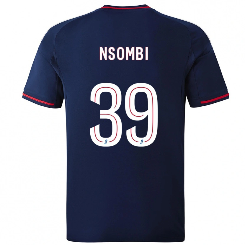 Danxen Donna Maglia Gael Nsombi #39 Blu Marino Rosso Kit Gara Away 2025/26 Maglietta