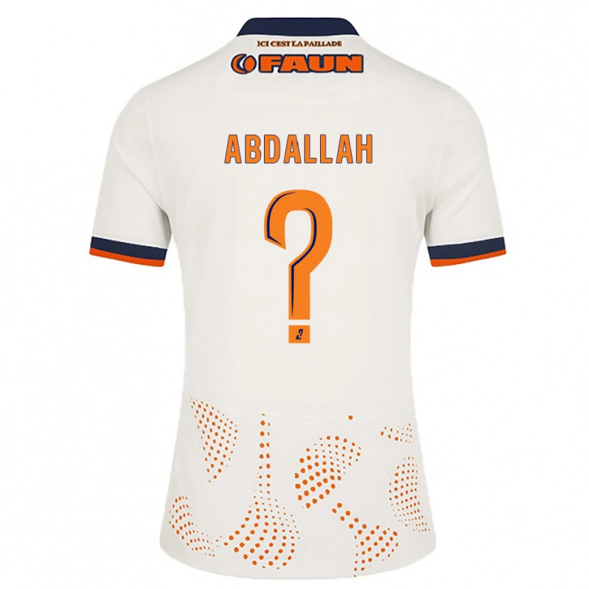 Danxen Donna Maglia Ikrame Abdallah #0 Bianco Arancione Kit Gara Away 2025/26 Maglietta