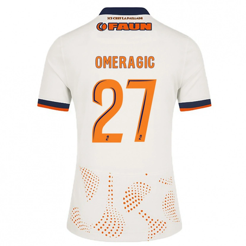 Danxen Donna Maglia Becir Omeragic #27 Bianco Arancione Kit Gara Away 2025/26 Maglietta