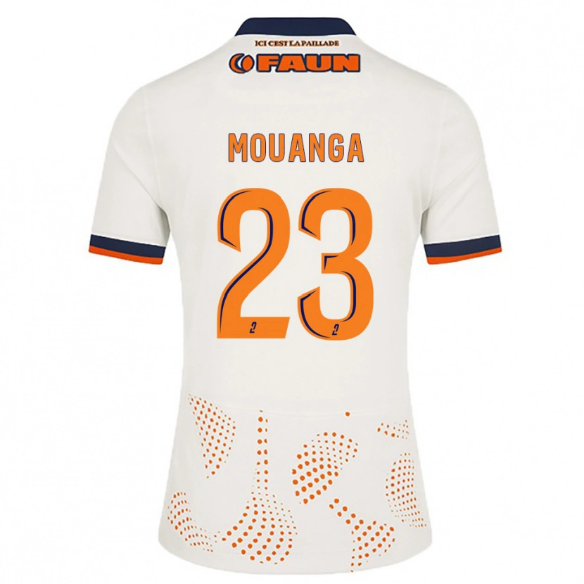 Danxen Donna Maglia Yaël Mouanga #23 Bianco Arancione Kit Gara Away 2025/26 Maglietta