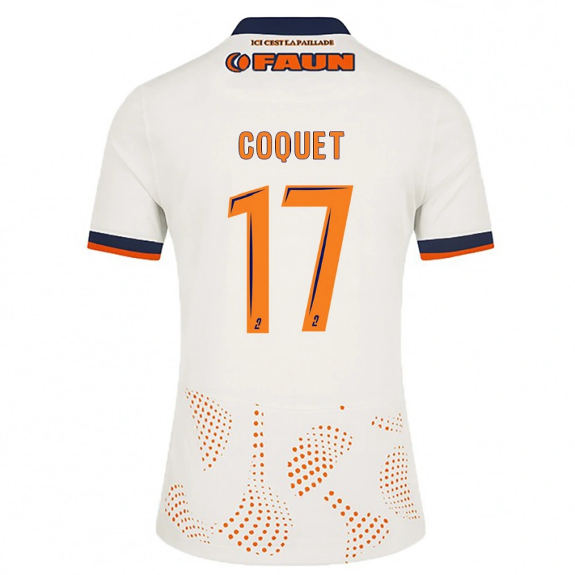 Danxen Donna Maglia Judith Coquet #17 Bianco Arancione Kit Gara Away 2025/26 Maglietta