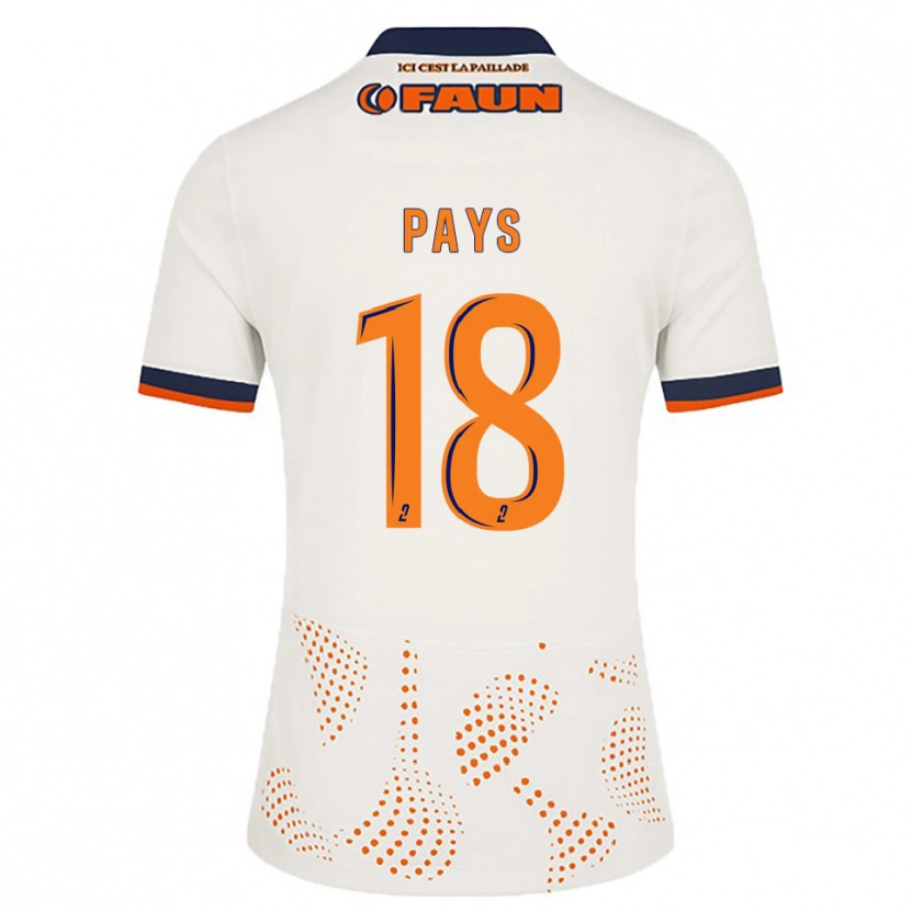 Danxen Donna Maglia Nicolas Pays #18 Bianco Arancione Kit Gara Away 2025/26 Maglietta