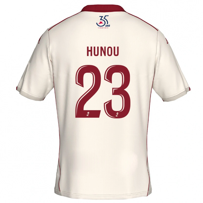 Danxen Donna Maglia Adrien Hunou #23 Bianco Bordeaux Kit Gara Away 2025/26 Maglietta
