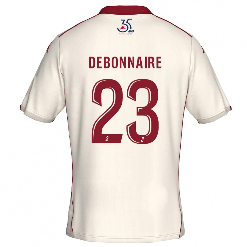 Danxen Donna Maglia Jalane Debonnaire #23 Bianco Bordeaux Kit Gara Away 2025/26 Maglietta