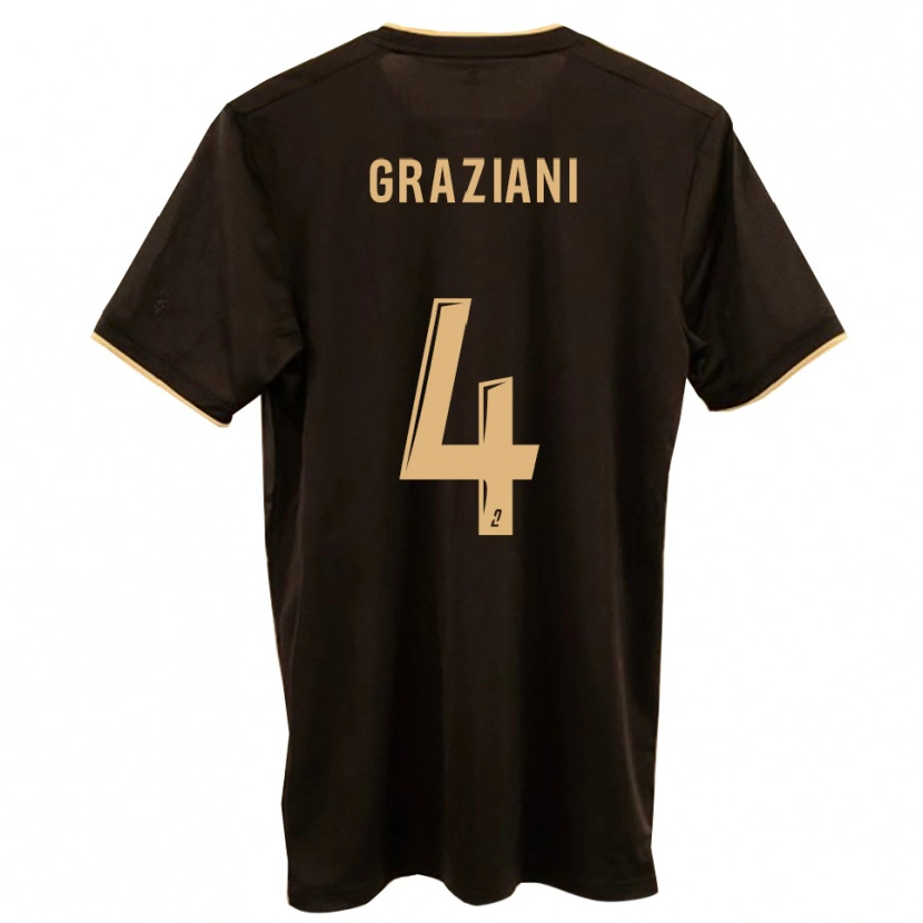 Danxen Donna Maglia Kelyan Graziani #4 Blu Rosso Kit Gara Away 2025/26 Maglietta