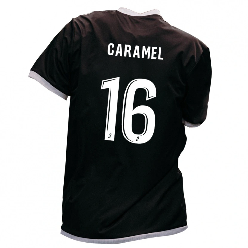 Danxen Donna Maglia Nicolas Caramel #16 Nero Oro Kit Gara Away 2025/26 Maglietta