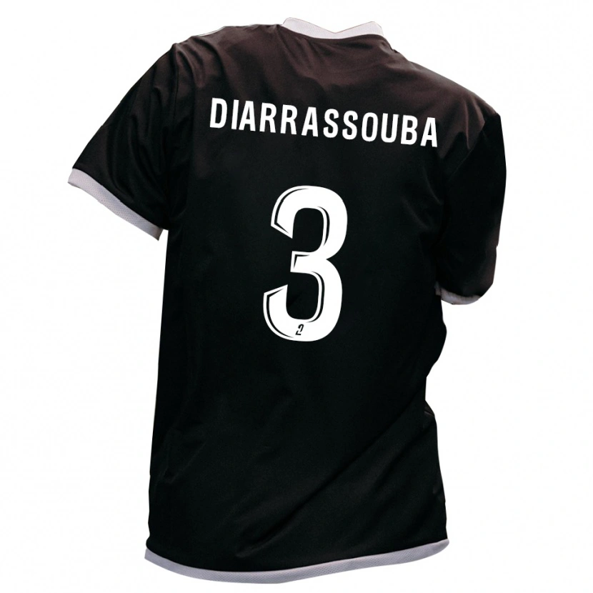 Danxen Donna Maglia Corneille Diarrassouba #3 Nero Oro Kit Gara Away 2025/26 Maglietta