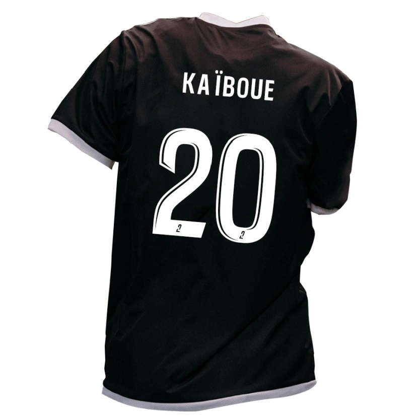 Danxen Donna Maglia Kylian Kaïboue #20 Nero Oro Kit Gara Away 2025/26 Maglietta