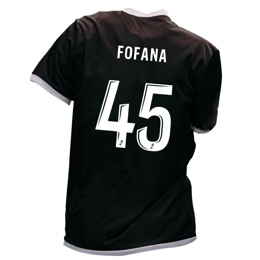 Danxen Donna Maglia Ibrahim Fofana #45 Nero Oro Kit Gara Away 2025/26 Maglietta