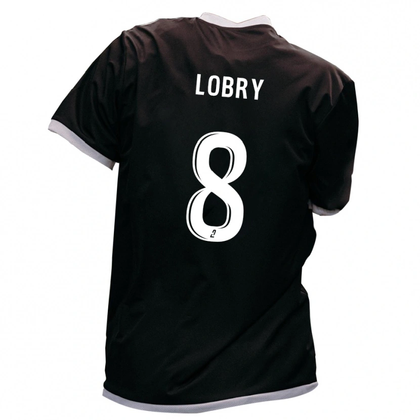 Danxen Donna Maglia Victor Lobry #8 Nero Oro Kit Gara Away 2025/26 Maglietta