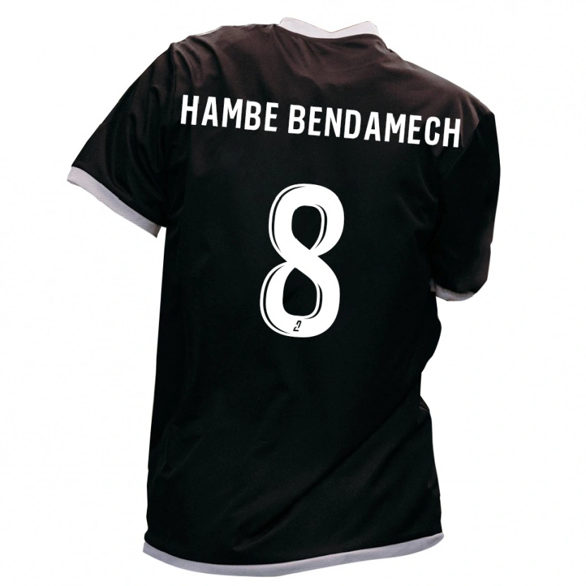 Danxen Donna Maglia Liam Hambe Bendamech #8 Nero Oro Kit Gara Away 2025/26 Maglietta