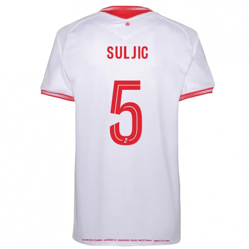 Danxen Donna Maglia Cazim Suljic #5 Nero Rosso Kit Gara Away 2025/26 Maglietta
