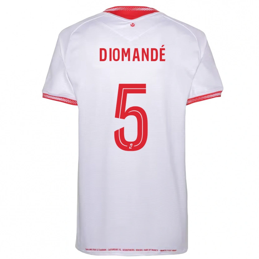 Danxen Donna Maglia Paul Diomandé #5 Nero Rosso Kit Gara Away 2025/26 Maglietta