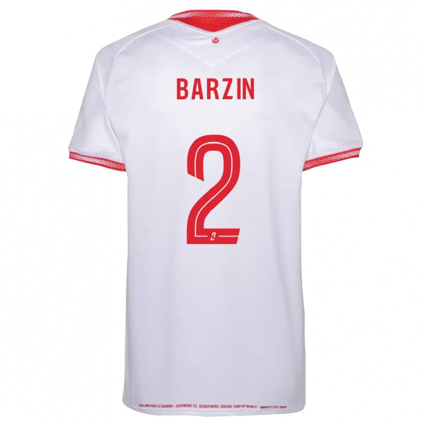 Danxen Donna Maglia Réginald Barzin #2 Nero Rosso Kit Gara Away 2025/26 Maglietta