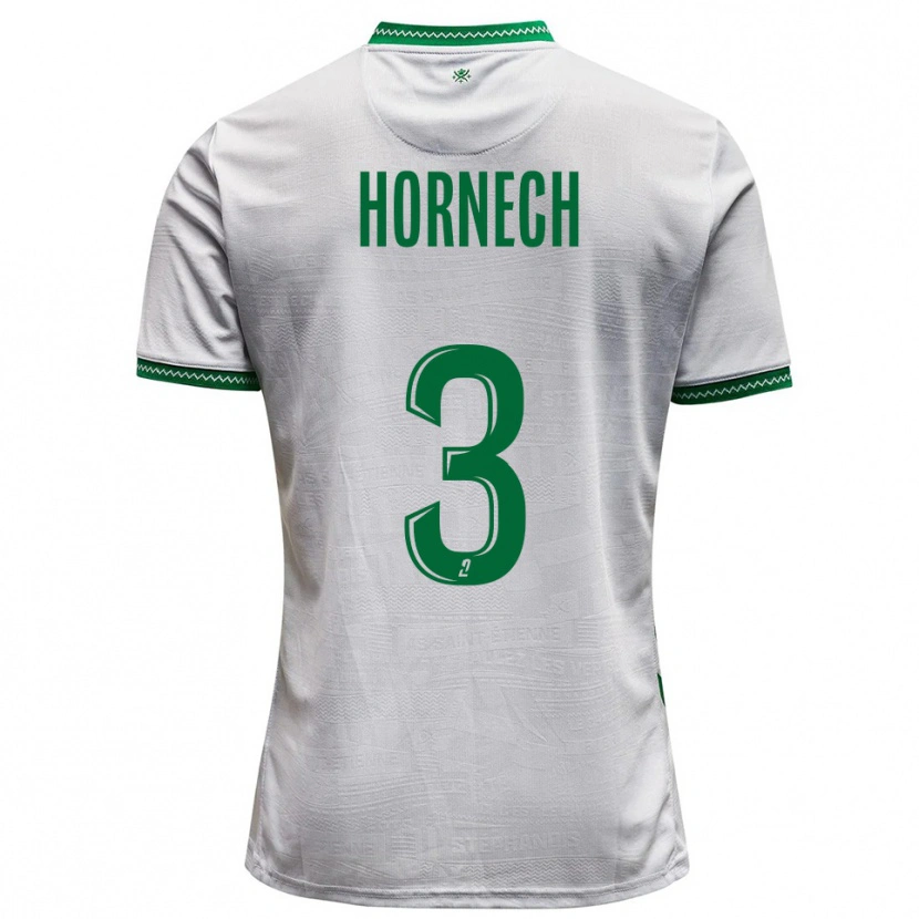 Danxen Donna Maglia Ewan Hornech #3 Bianco Verde Kit Gara Away 2025/26 Maglietta