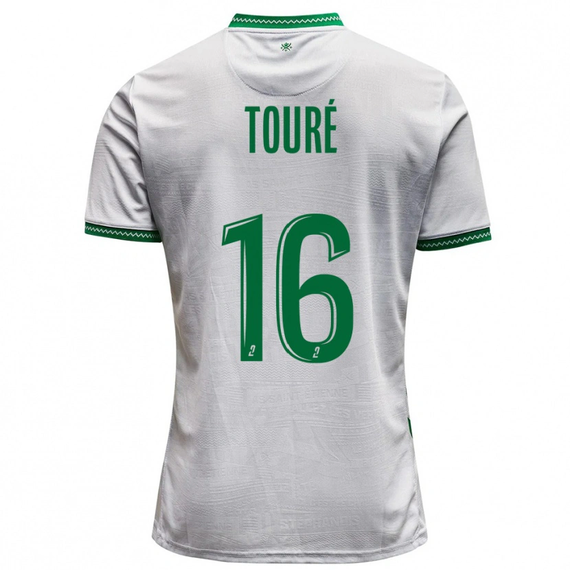 Danxen Donna Maglia Issiaka Touré #16 Bianco Verde Kit Gara Away 2025/26 Maglietta