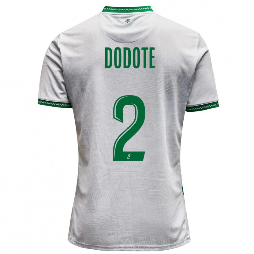 Danxen Donna Maglia Axel Dodote #2 Bianco Verde Kit Gara Away 2025/26 Maglietta