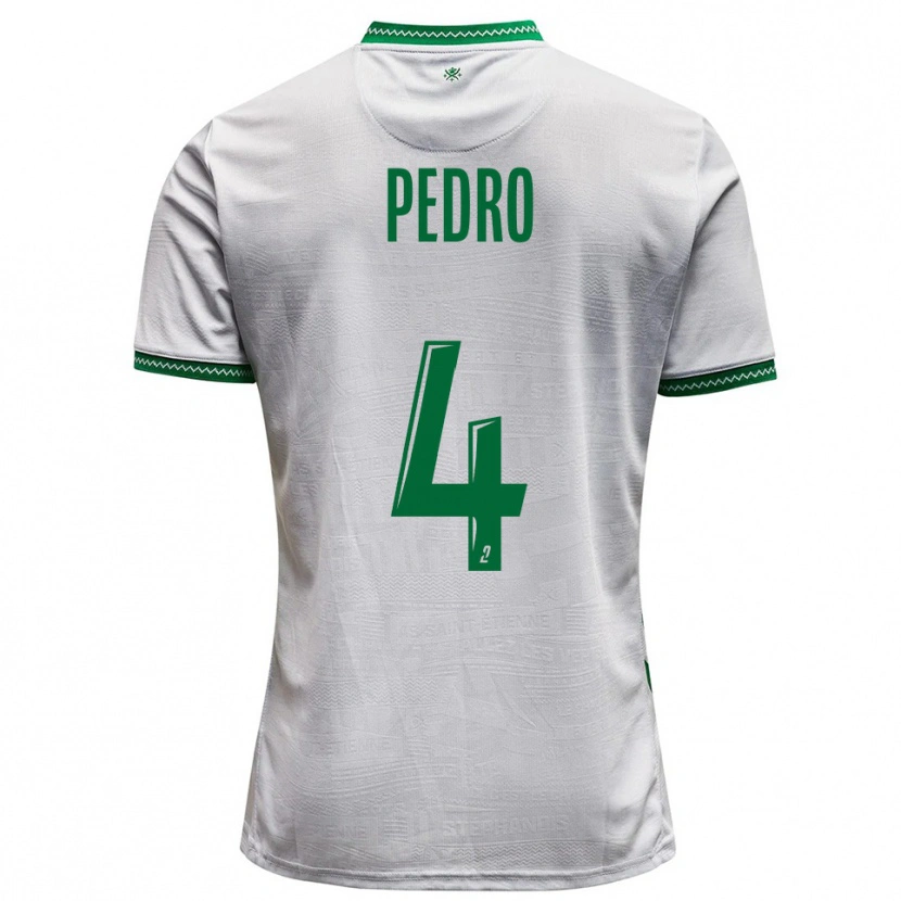 Danxen Donna Maglia Kévin Pedro #4 Bianco Verde Kit Gara Away 2025/26 Maglietta