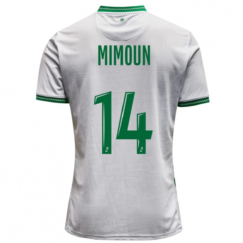 Danxen Donna Maglia Yanis Mimoun #14 Bianco Verde Kit Gara Away 2025/26 Maglietta