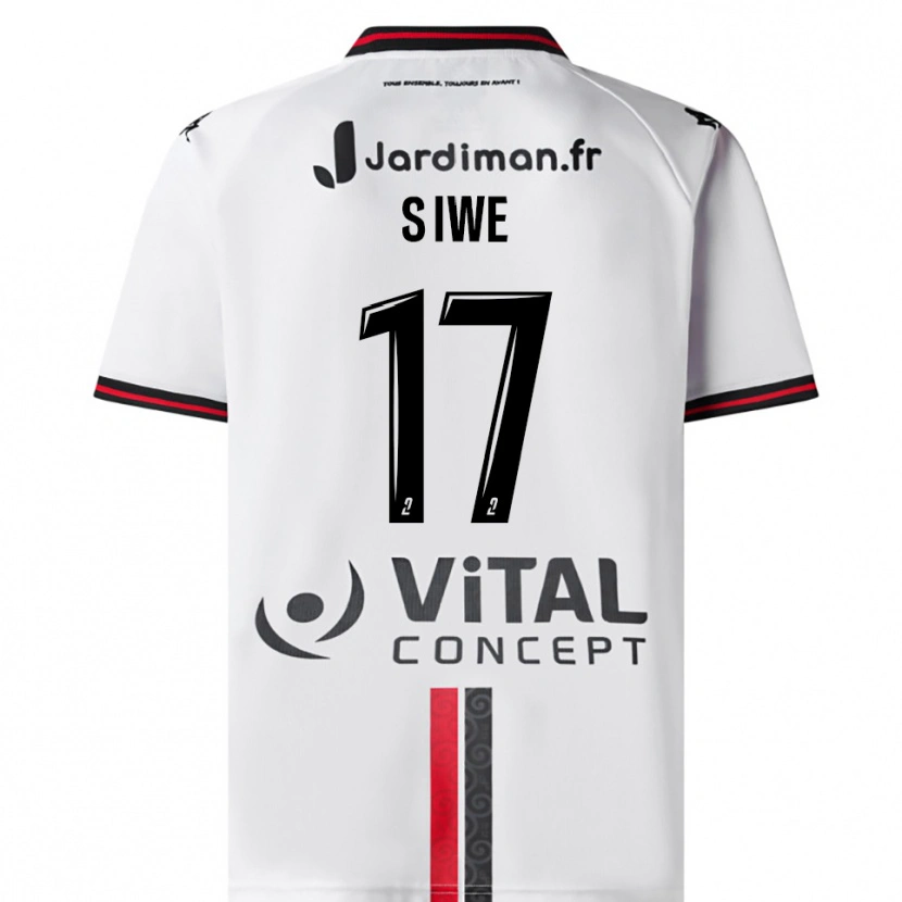 Danxen Donna Maglia Jacques Siwe #17 Bianco Rosso Kit Gara Away 2025/26 Maglietta