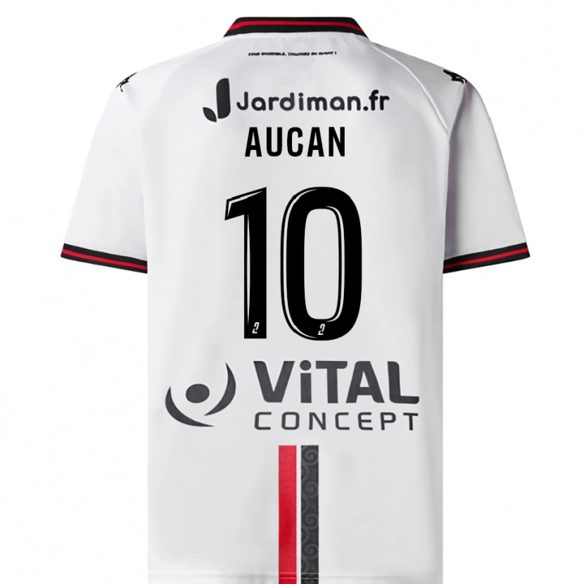 Danxen Donna Maglia Ewan Aucan #10 Bianco Rosso Kit Gara Away 2025/26 Maglietta