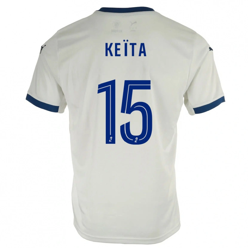 Danxen Donna Maglia Modibo Keïta #15 Bianco Blu Kit Gara Away 2025/26 Maglietta