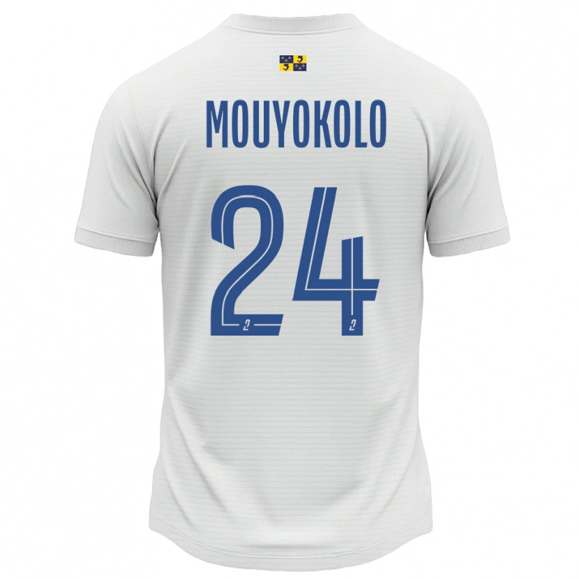 Danxen Donna Maglia Loris Mouyokolo #24 Bianco Blu Kit Gara Away 2025/26 Maglietta