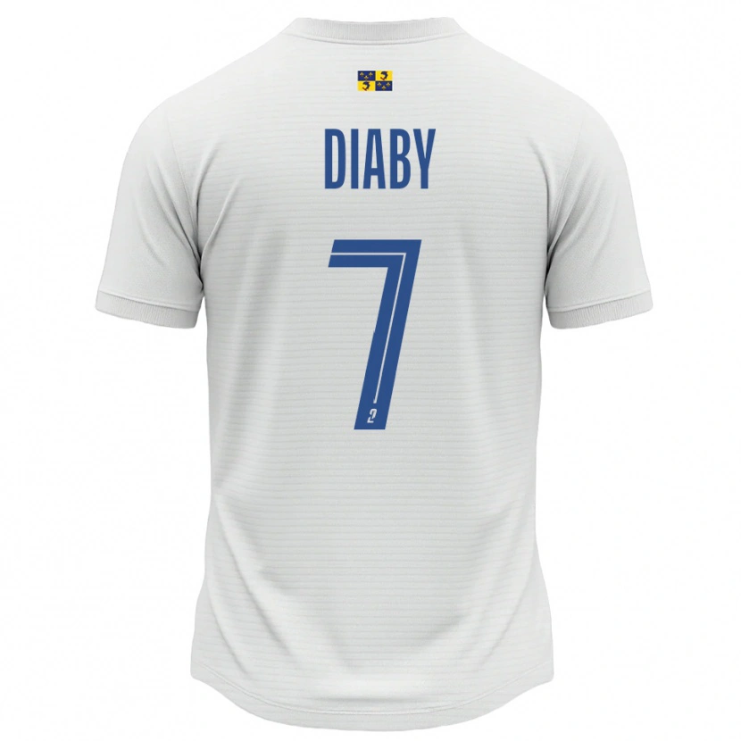Danxen Donna Maglia Yadaly Diaby #7 Bianco Blu Kit Gara Away 2025/26 Maglietta