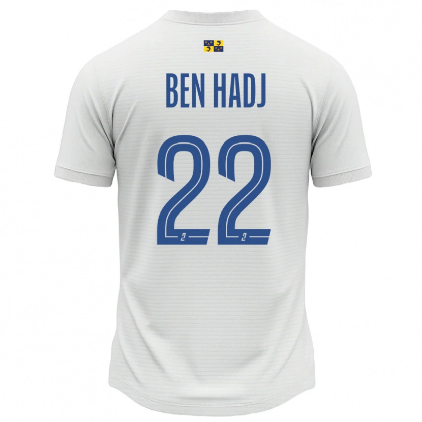 Danxen Donna Maglia Yosra Ben Hadj #22 Bianco Blu Kit Gara Away 2025/26 Maglietta